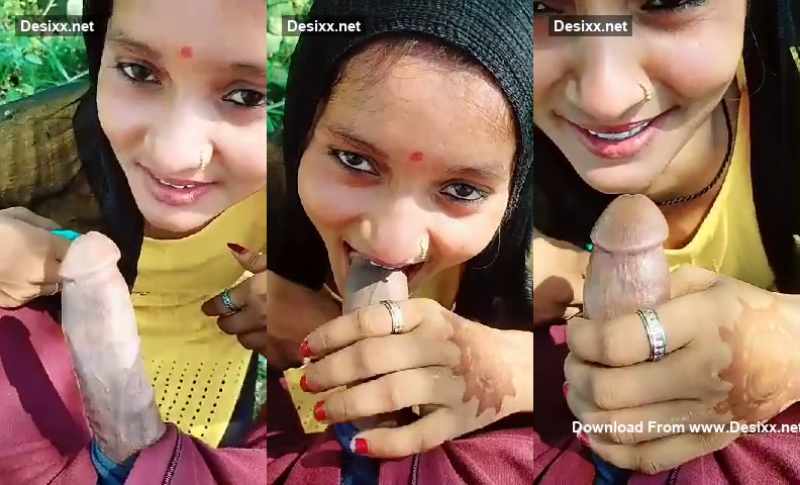Desi Girl BlowJob Outdoor in Jungle
